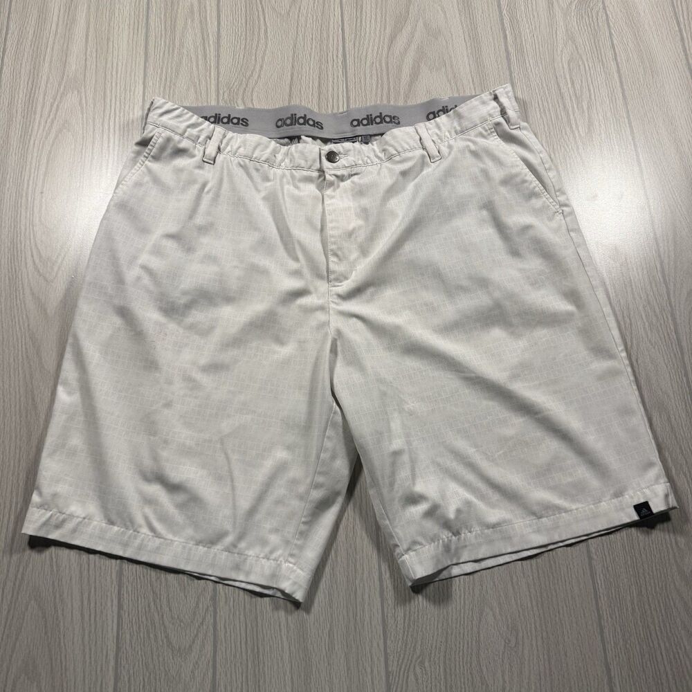 Adidas Golf Shorts Men’s 42 x 10.5 White Performance Stretch Quick Dry Casual